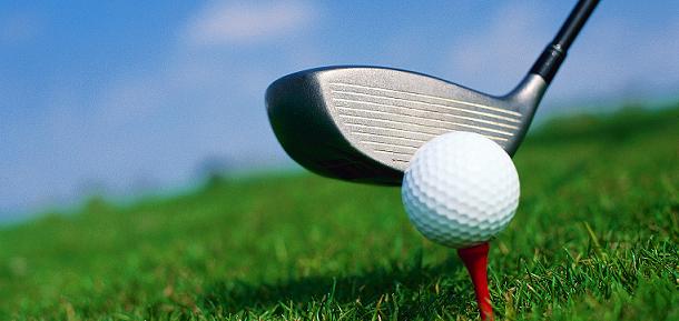 Close-up of Golf Club and Golf Ball